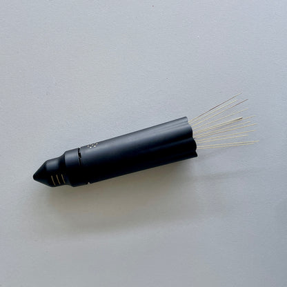 NUCLEUS BLOOM coffee tool with dual-needle system for even extraction and reduced static.