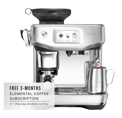 SAGE BARISTA TOUCH IMPRESS – WITH COLD EXTRACTION espresso machine with free subscription offer.